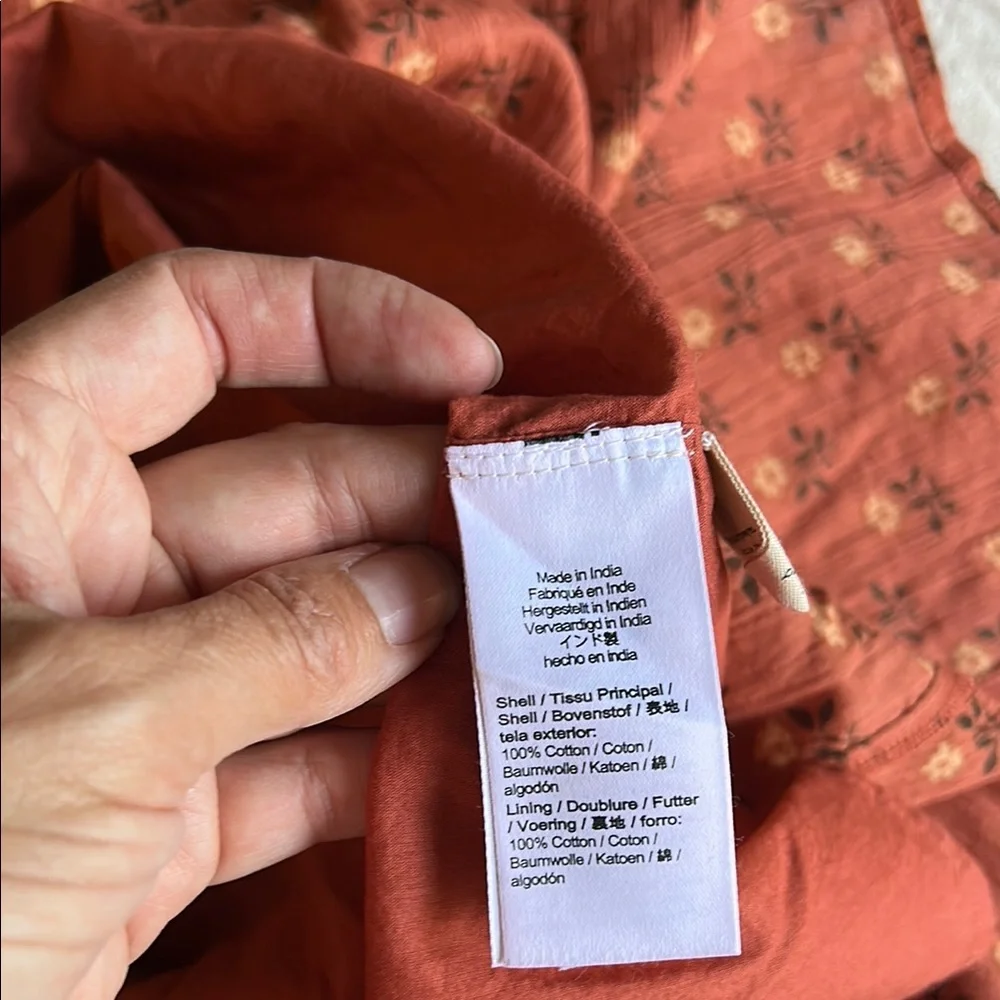 Madewell Ruffle Strap Tiered Midi Dress in Wild Calendula Block Print - Picture 9 of 9